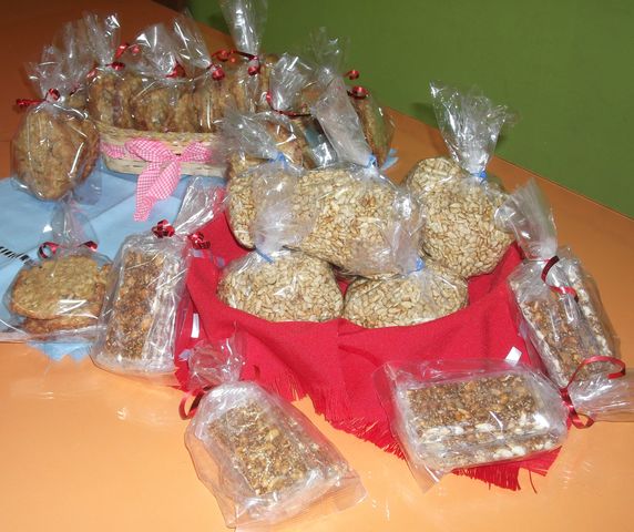 palanqueta, con ajonjoli, girasol y galleta de avena