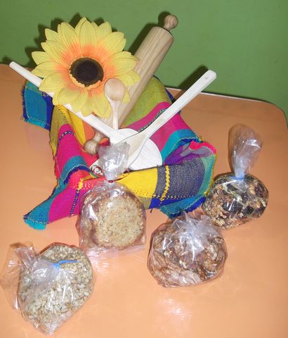 nuez, girasol, granola y galleta de avena
